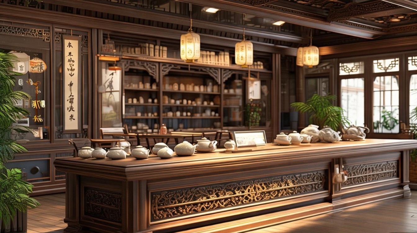 卖茶店装修效果图