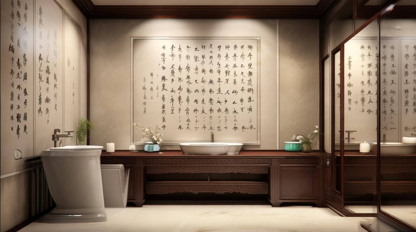 卫生间新中式画
