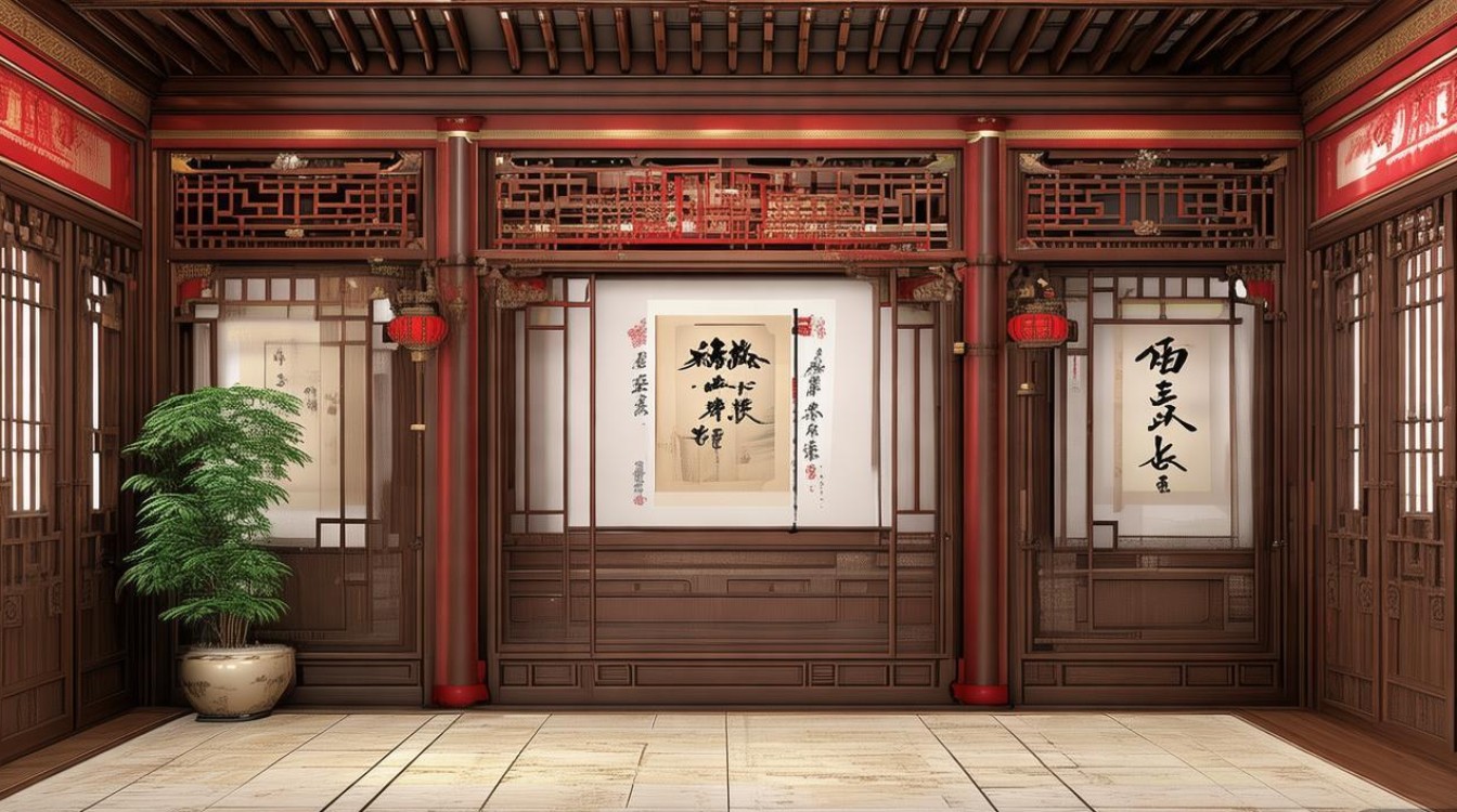 中式装修效果图玄关