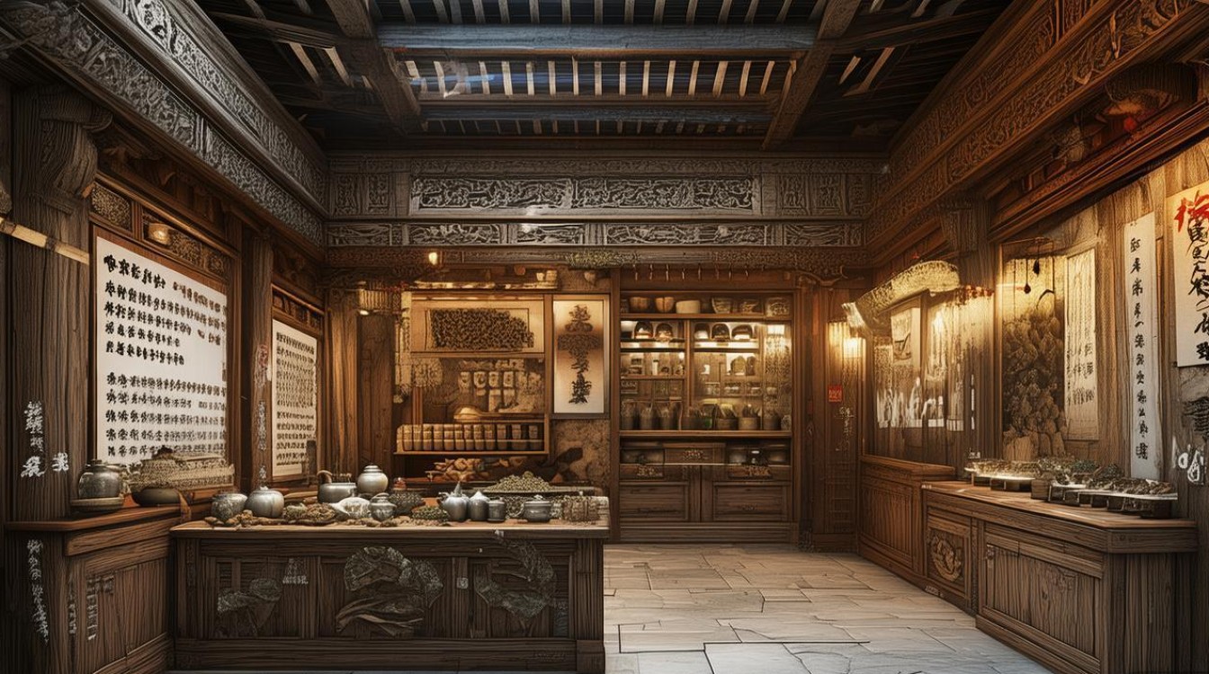 仿古茶店装修效果图