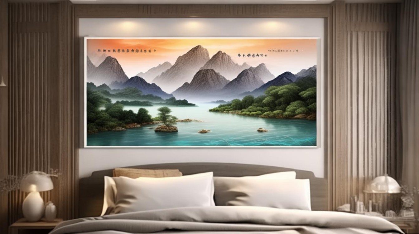 卧室放山水画