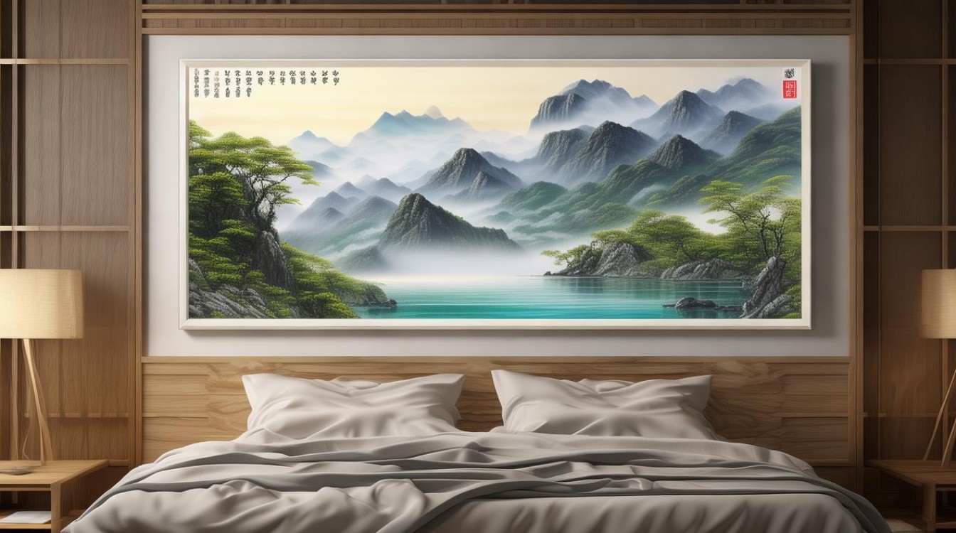 卧室放山水画