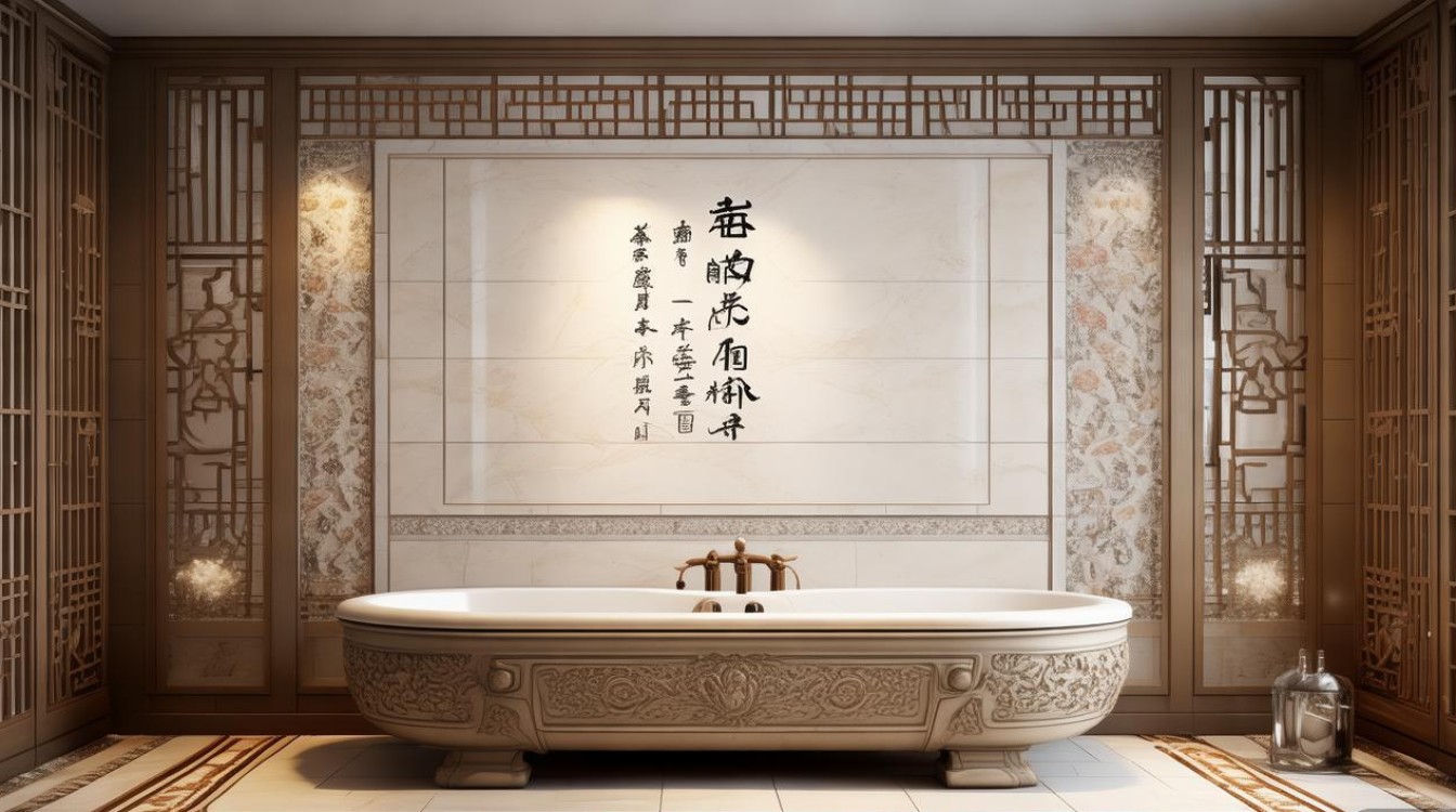 中式浴缸装修效果图