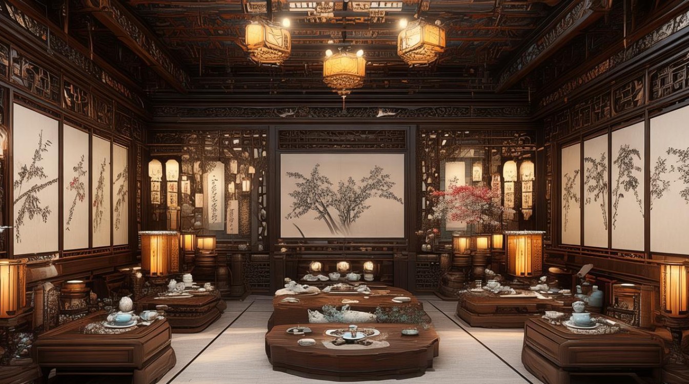 中式茶艺装修效果图