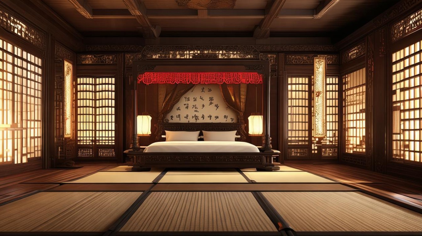 中式榻榻米卧室