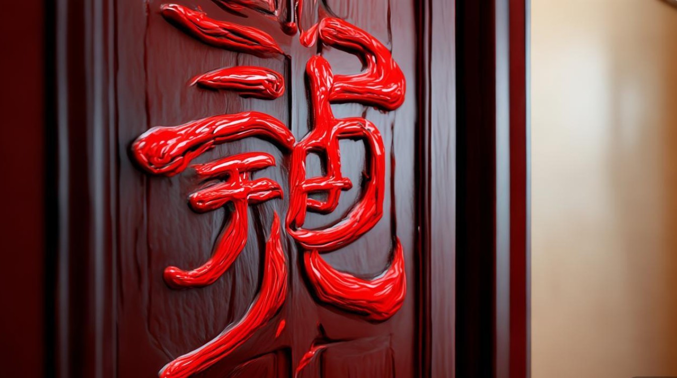卧室门贴福