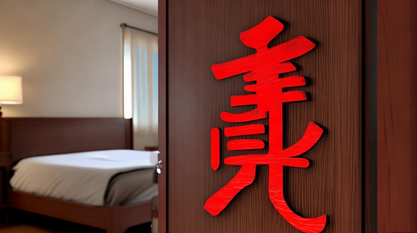 卧室门贴福