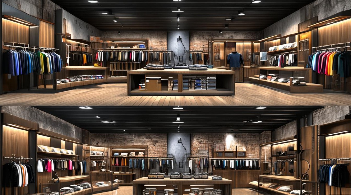 服装店两间装修效果图