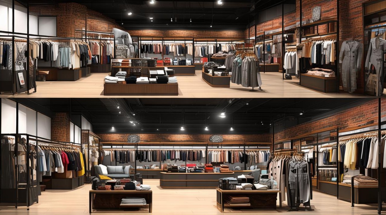 服装店两间装修效果图
