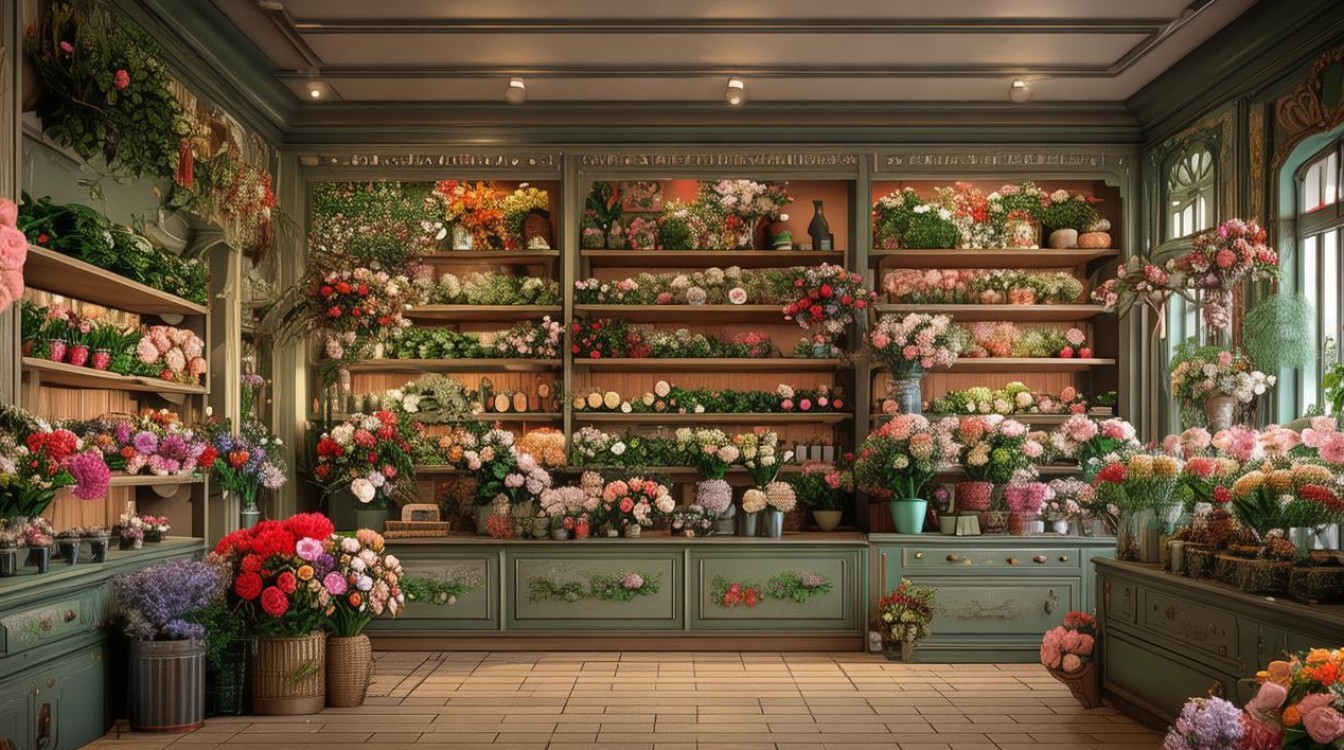 鲜花店室内装修效果图